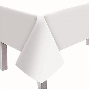 Linha Cores - Toalha de Mesa Convidados Textura Branca 79x79 - 5 Peças