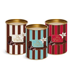 Lata para Ovo de Páscoa Chocolate Sortido 13X13X18 350g 18x13x13