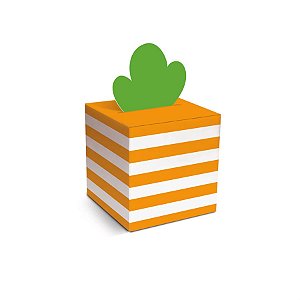 Caixa Pop Up Cenoura P 7x7x7cm - 10 Un