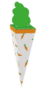 Caixa Cone Cenoura Hora da Cenoura M 6,5X6,5X26,5 - 10 Un