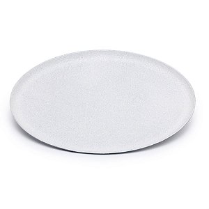 Bandeja Decorativa Redonda Branco 28,5X18X1,5