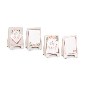 Kit Cavalete Decorativo De Mesa Oh Baby Girl - 2 Un