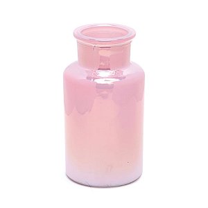 Vaso Decorativo Liso Rosa Perolado 6,5X6,5X12