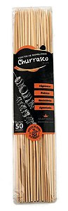 Espeto De Bambu P/ Churrasco 25 Cm - 50 Un