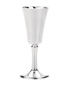 Mini Taça Champagne Prateada, Tamanho 4 Cm X 9.3 Cm - 6 Un