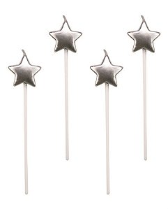 Vela Estrela Prata - 4 Un