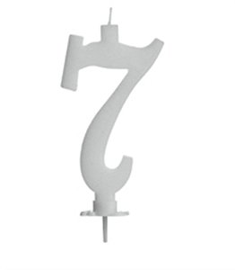 Vela Grande Branca Número 7