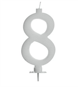 Vela Grande Branca Número 8