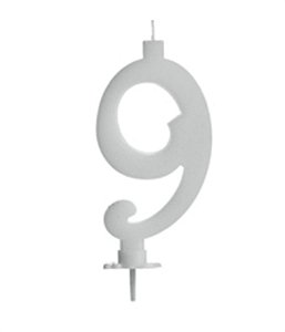 Vela Grande Branca Número 9