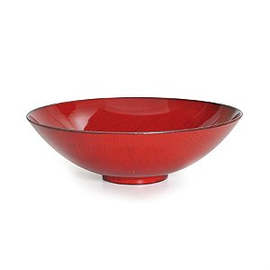 Base Plástica Redondo Alta Vermelho com Preto - G