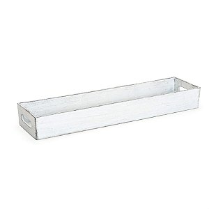 Base Plástica Retângular Branco 42x11x5
