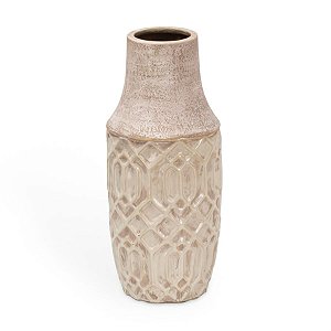 Vaso de Cerâmica Trabalhado 9x10x34