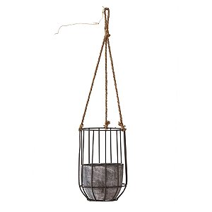 Cachepot de Argila com Gradil P 14x14x20