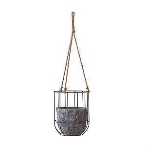 Cachepot de Argila com Gradil M 17x17x20