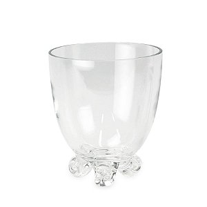 Vaso de Vidro Cônico com Pé P 13x13x15