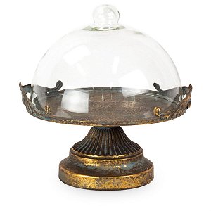 Cúpula de Vidro com Base de Metal P 22x21x24