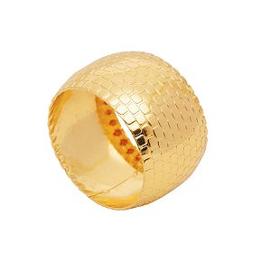 Argola em Metal Textura Ouro - 4 Un