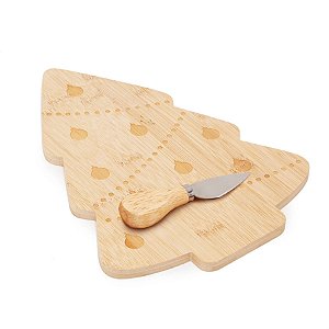 Petisqueira com Faca Pinheiro Pdo Kit com 2 Peças
