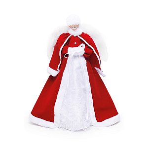 Anjo em Pé Vermelho e Branco