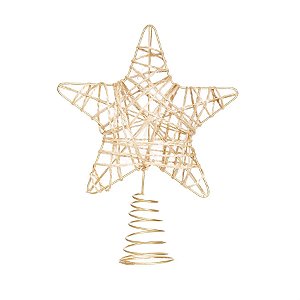 Ponteira Estrela de Juta 16cm