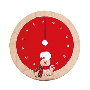 Saia de Árvore Gingerbread Chef Verde e Bege 120cm