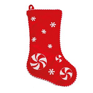 Bota Sweet Vermelho e Branco 50cm - 1 Unidade