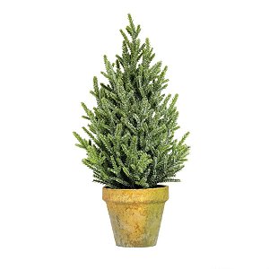 Mini Pinheiro Verde e Marrom P 35cm