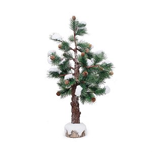Árvore de Natal Nevada Verde e Marrom e Branco G