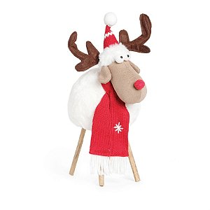 Rena de Natal Branco 38cm