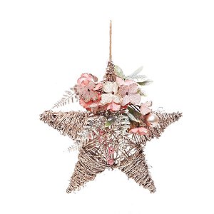 Estrela com Folhas e Flores Chá / Rosê Gold (Chalé)