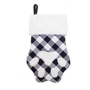 Enfeite para Porta - Pata Xadrez Branco e Preto