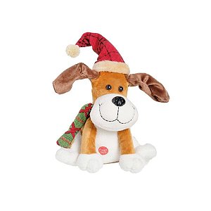 Cachorro Sentado com Movimento Bege 3 AAA