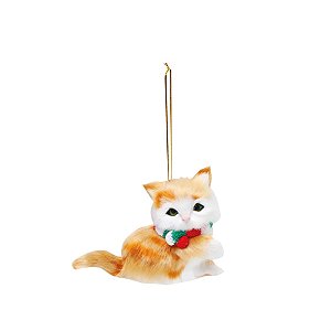 Enfeite para Pendurar - Gato Persa Cachecol Crq / Branco - 3 Un