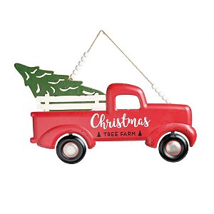 Quadro Caminhão com Pinheiro Vermelho