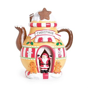 Bule com Led / Noel Coffee Shop Bege - 1 Unidade