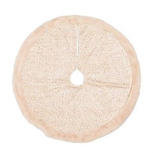 Saia de Árvore com Borda de Pelúcia Ouro (Sparkling)