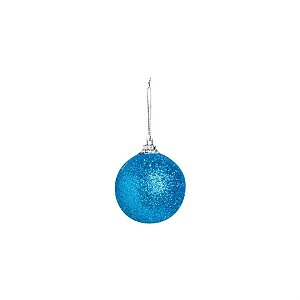 Bola de Natal Glitter Azul Claro 4cm - 12 Un