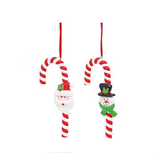 Enfeite para Pendurar - Candy Cane Sortido Vermelho e Branco - 1 Un