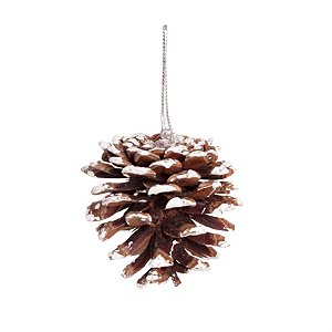 Enfeite para Pendurar Pinha Branco - 24 Un