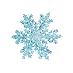 Floco de Neve Decorativo Azul Bebê - 6 Un