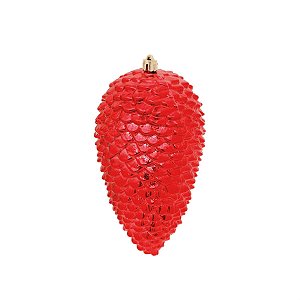 Enfeite para Pendurar - Pinha Vermelho 17,5cm - 2 Un