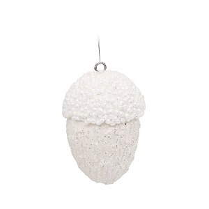 Enfeite para Pendurar - Pinha Branco - 3 Un