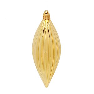 Enfeite para Pendurar - Pino com Gomos Dourado 13cm - 4 Un