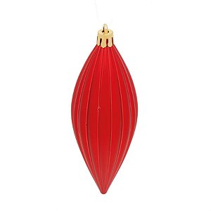 Enfeite para Pendurar Pino com Gomos Vermelho 13cm - 4 Un