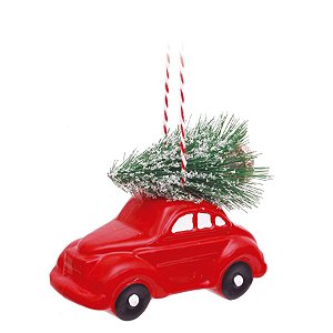 Enfeite para Pendurar Carro com Pinheiro Vermelho - 1 Un