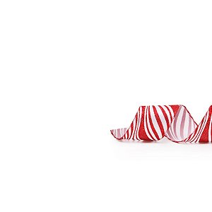 Fita de Natal Ondas Branco e Vermelho 6,3cmx914cm - 1 Un