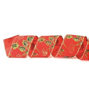 Fita de Natal Vermelho e Verde 6,3cm - 1 Un