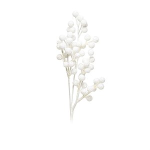 Galho Frutas Branco (Galhos Curtos) - 6 Un