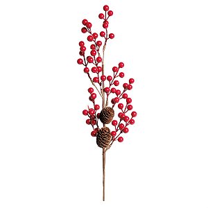 Galhos Frutas Vermelho e Marrom (Galhos Grandes) - 1 Un