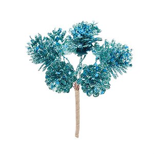 Pick 6 Pinhas Glitter Azul (Picks)